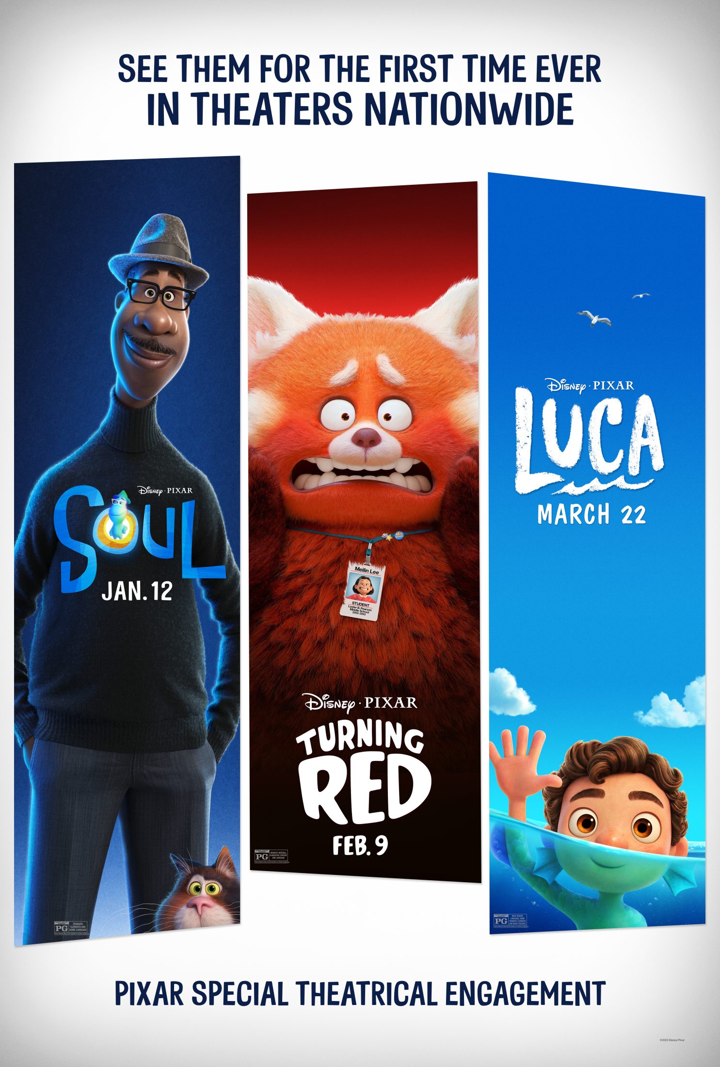 Disney and Pixar’s SOUL, TURNING RED, and LUCA are Heading to Theaters